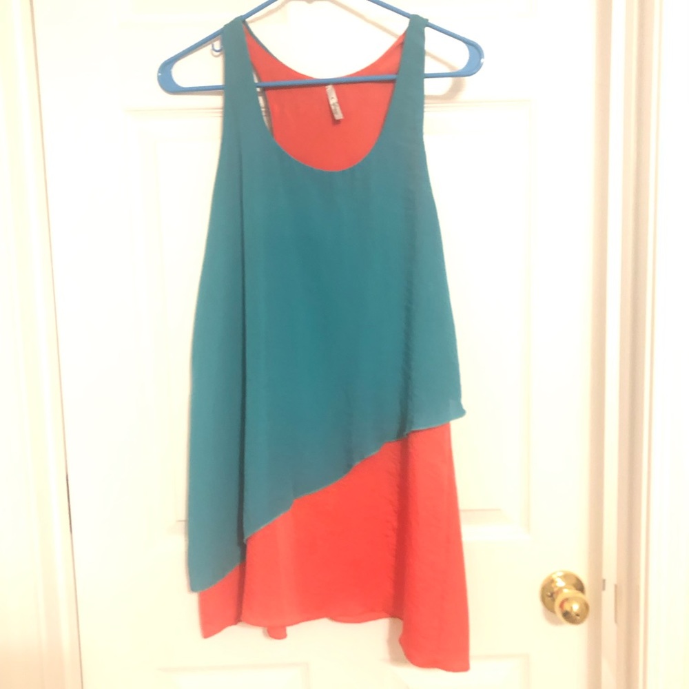 Color block shift dress